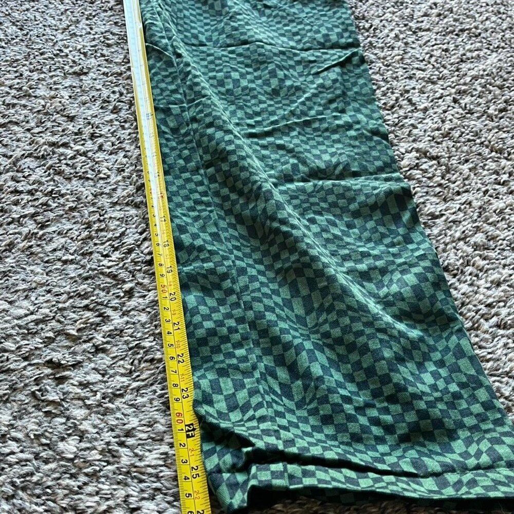 Paloma Wool Green Checkered Pants Wmn XS 80s Style Geometric Shabby Chic Retro - Picture 7 of 8